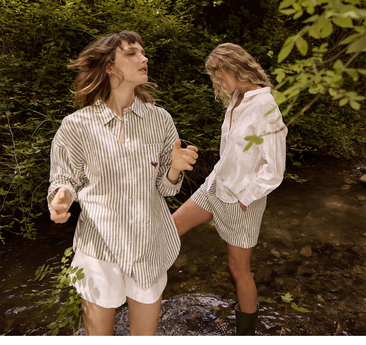 Cotton shirt, striped