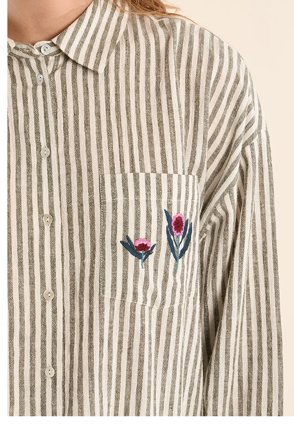 Cotton shirt, striped