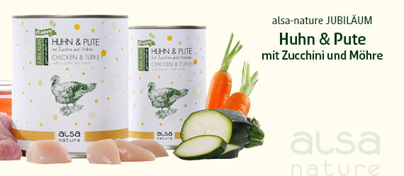 alsa-nature JUBILÄUM Huhn & Pute mit Zucchini und Möhre