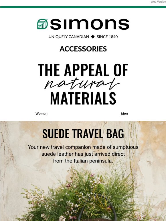Accessories: natural materials