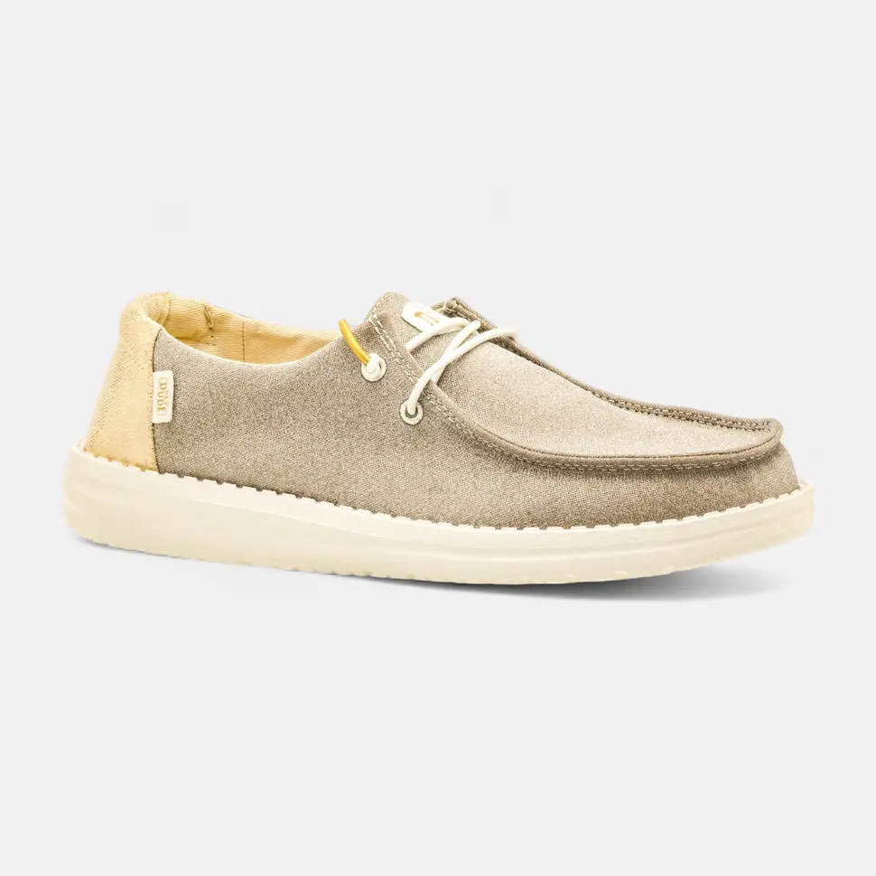 Baskets en toile Femme or