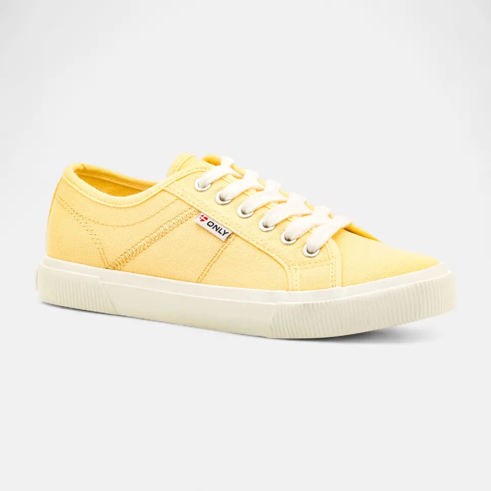 Baskets en toile Femme jaune