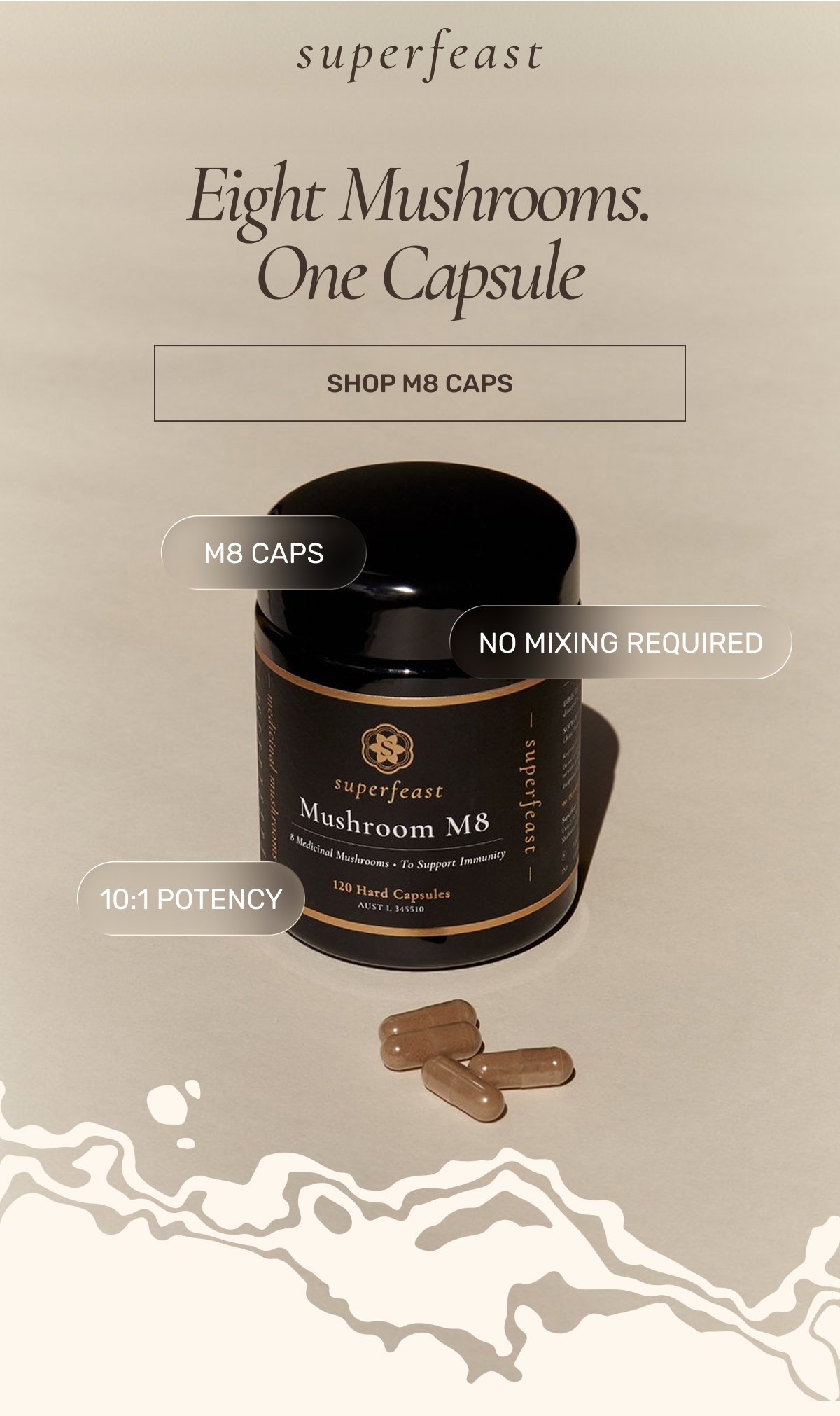 Eight Mushrooms. One Capsule | SHOP M8 CAPS