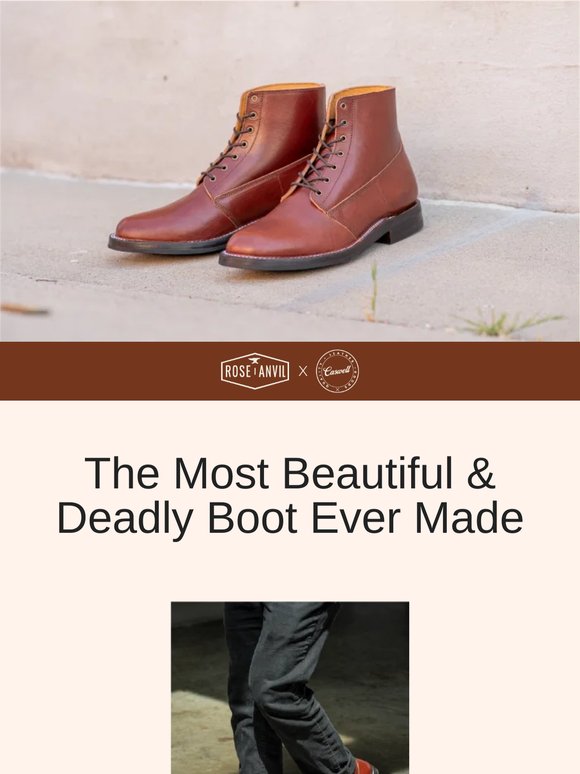 The most beautiful boot, built for war | Rose Anvil x Caswell