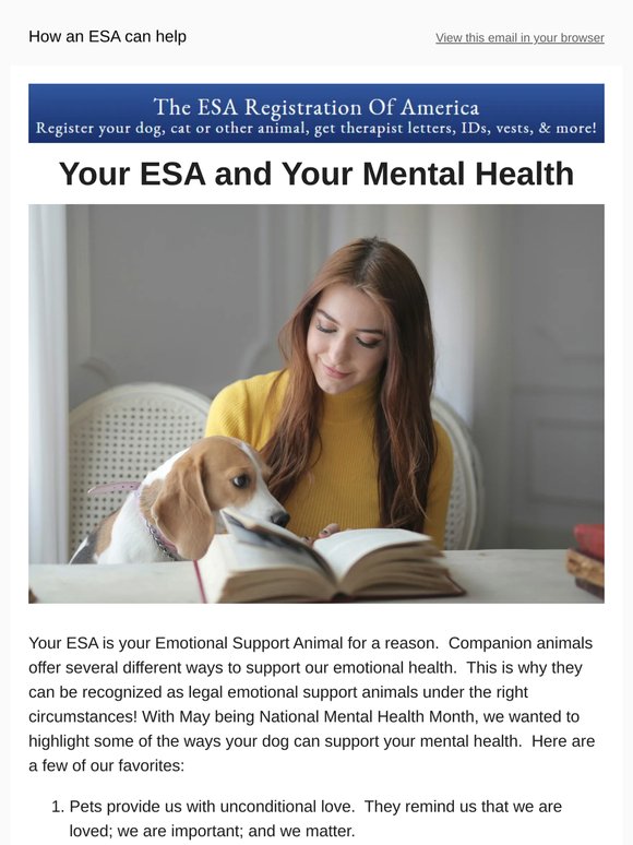 Dogs and Mental Health Month