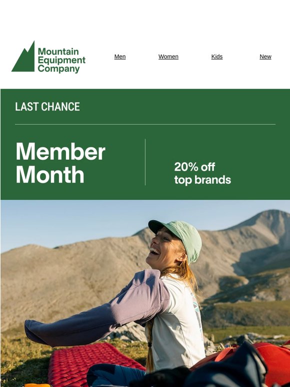 Ends tomorrow: 20% off top brands