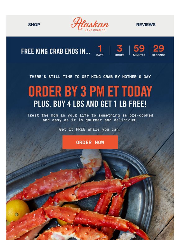 FREE King Crab Ends Soon 🦀⌛