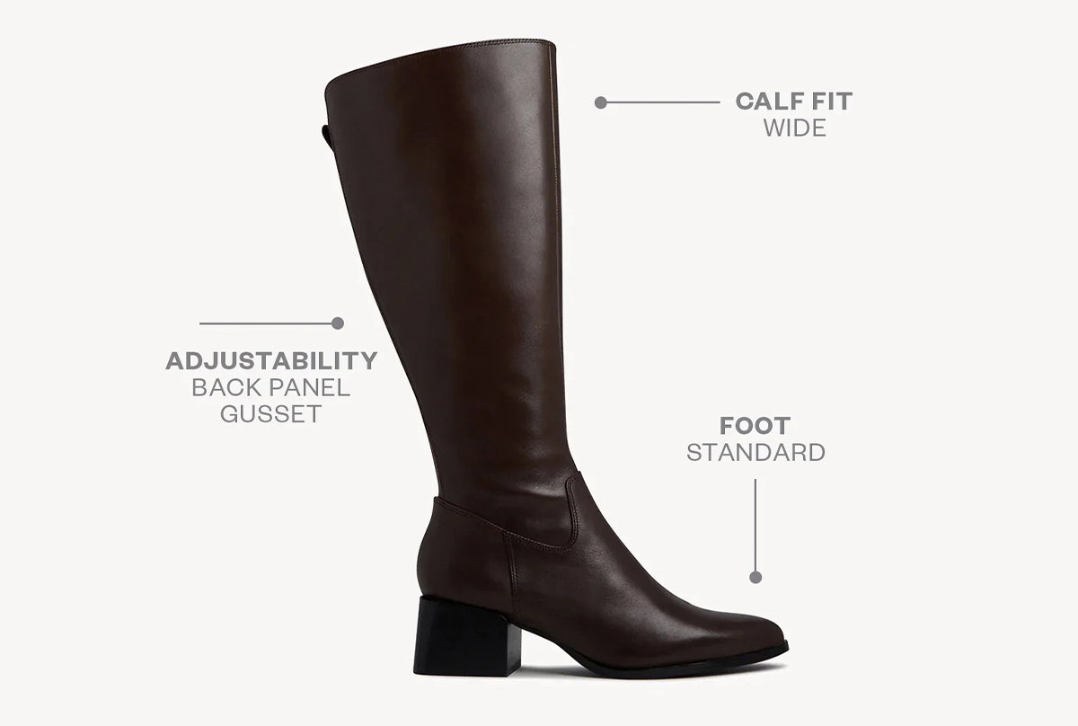 Bromley Knee High Boot with Wide Calf