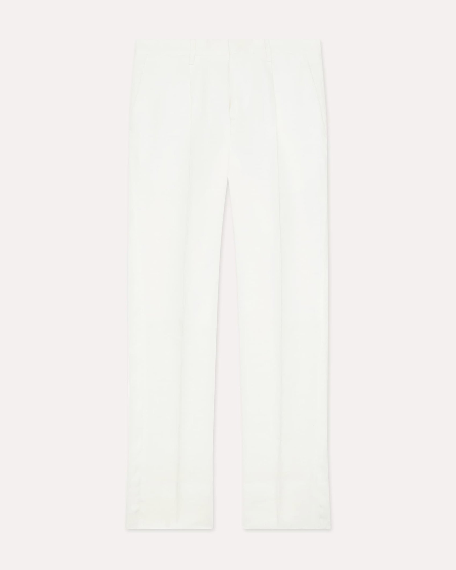 Pantalone con piega panna
