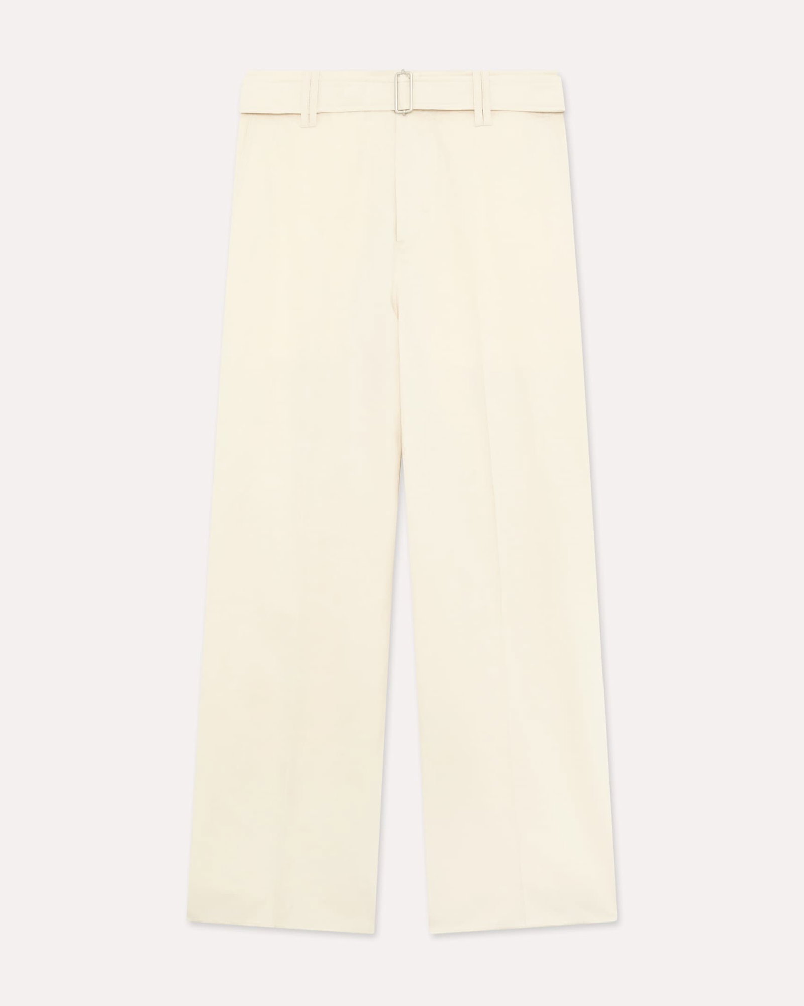 Pantalone panna in cotone e seta