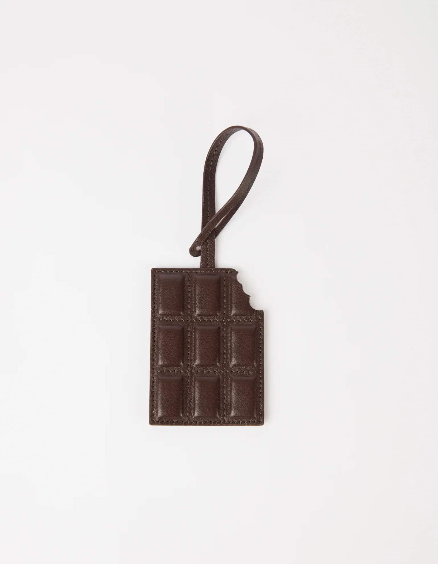 Image of Chocolate Bag Charm - Chocolate Soft Grain Leather