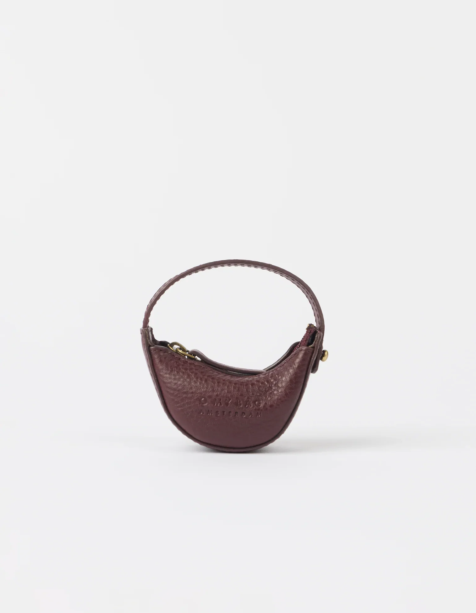 Image of Leo Bag Charm - Dark Cherry Soft Grain Leather
