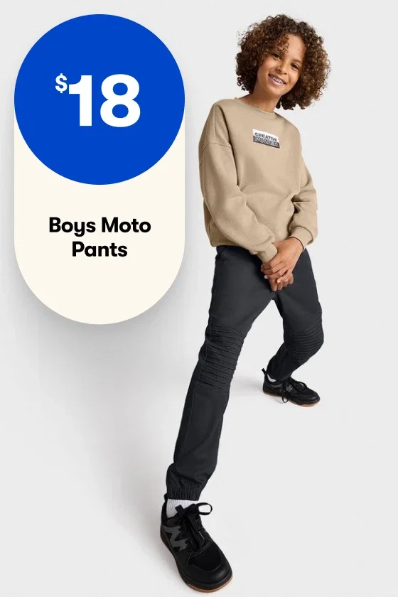 $18 Boys Moto Pants