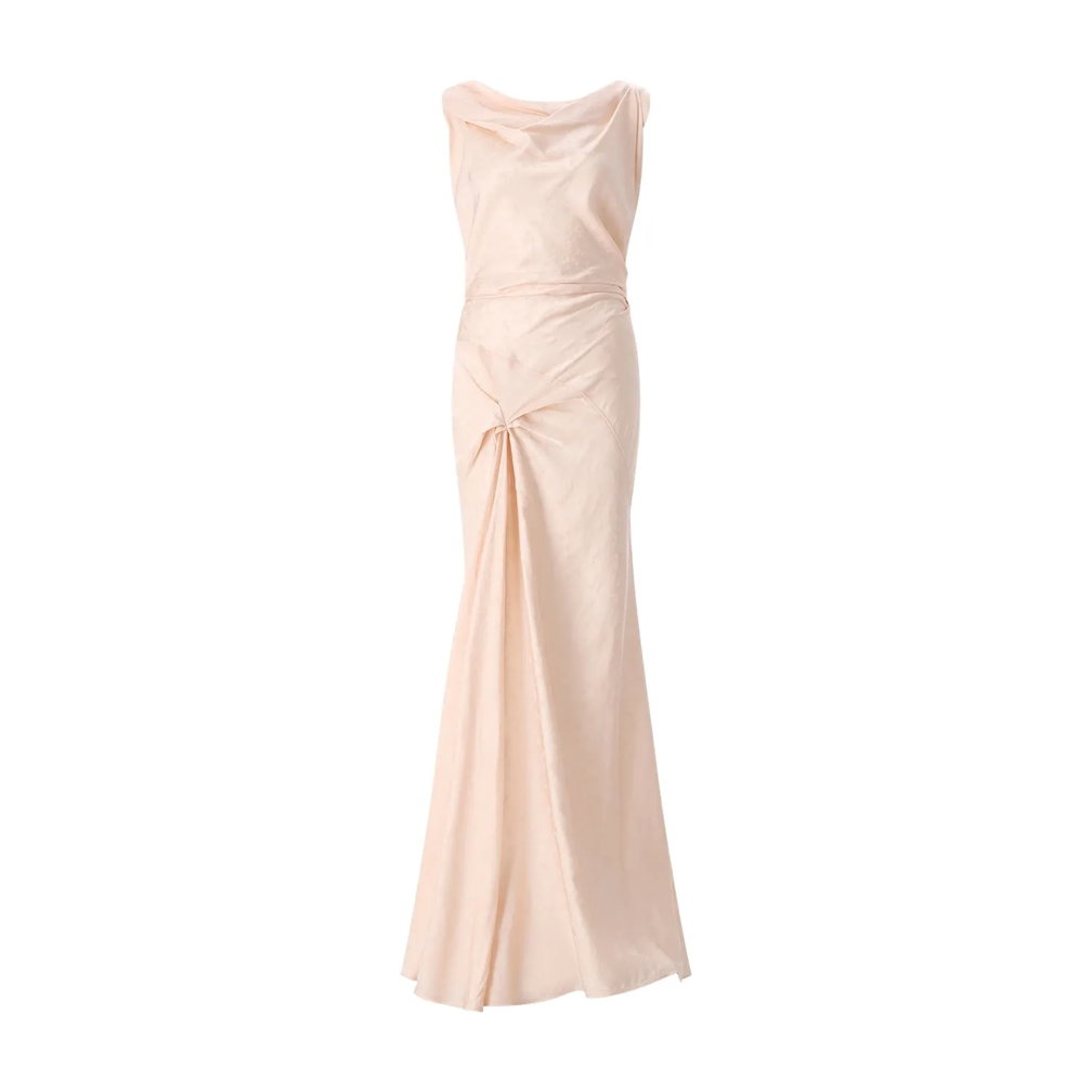 Victoria Beckham Maxikleid mit Muster pink