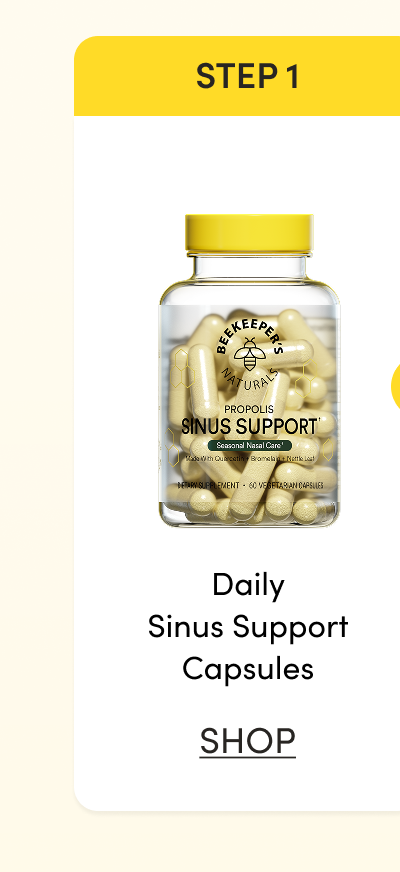 Step 1: Daily Sinus Support Capsules 
