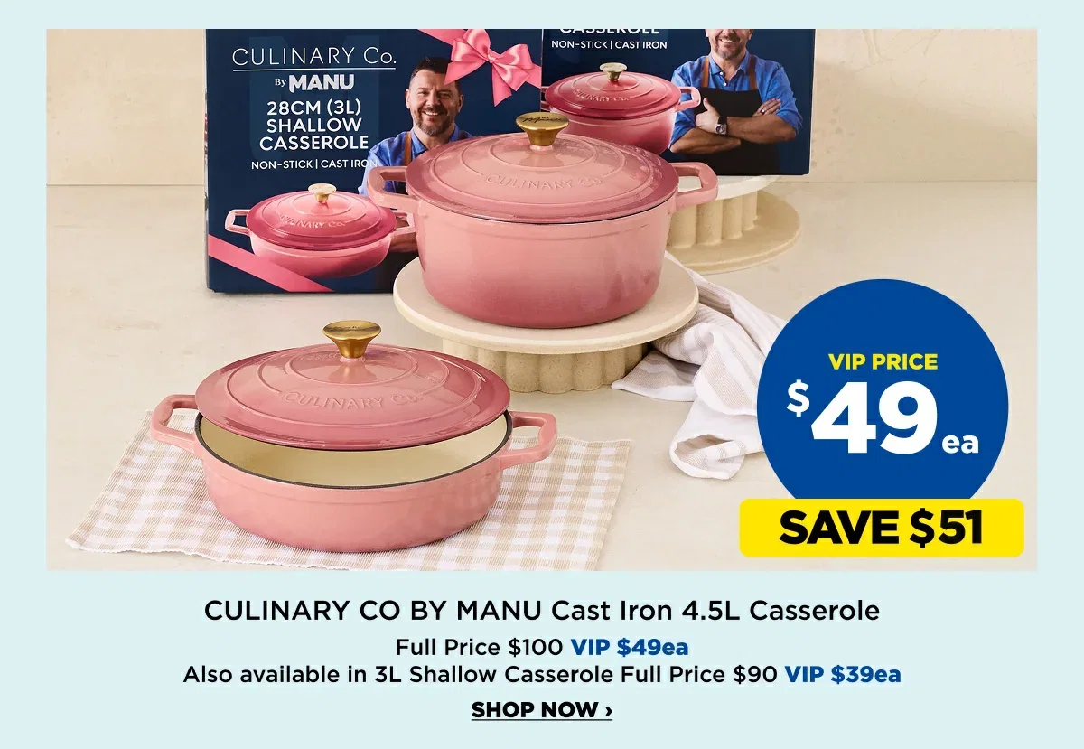 Culinary Co by Manu Cast Iron 4.5L casserole