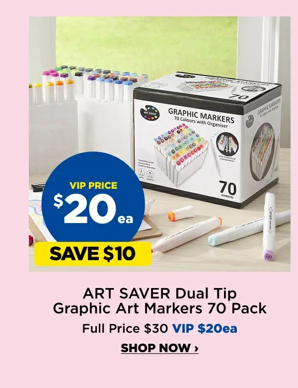 Art Saver Dual Tip Graphic Art Markers 70 Pack