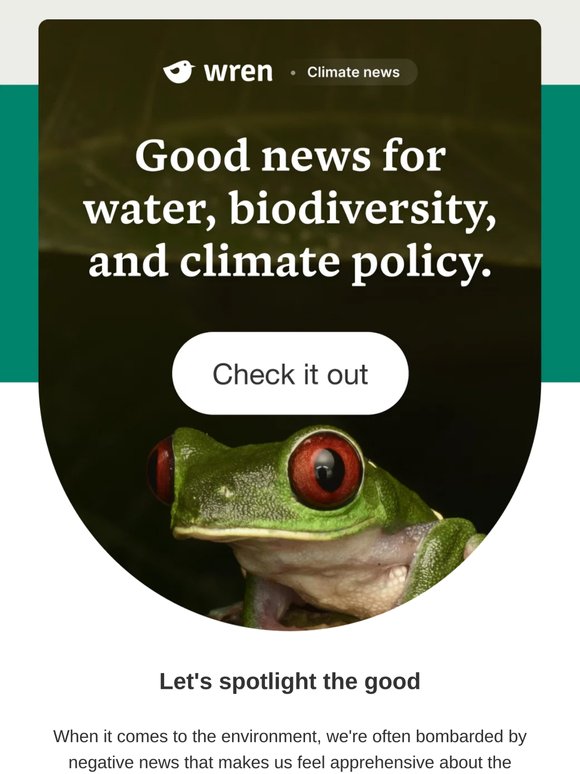 Here's some good climate news 💐