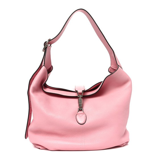 GUCCI Amour Grane Calfskin Medium Jackie 1961 Crossbody Bag Sugar Pink