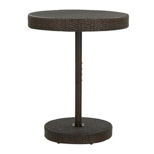 Garden Table Brown 106 Cm Poly Rattan