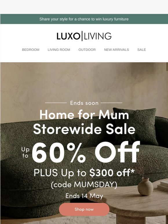 Ends soon — Save up to $300 across home furniture*