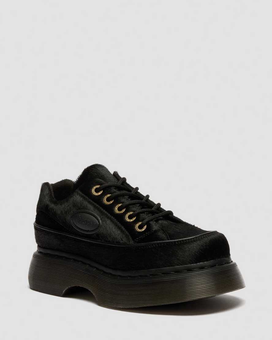 Image of Buzz 5-Eye Hair On Leather Shoes