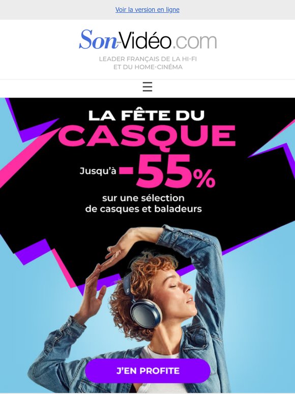 Jusqu'à -55% sur les casques et écouteurs 🎧
