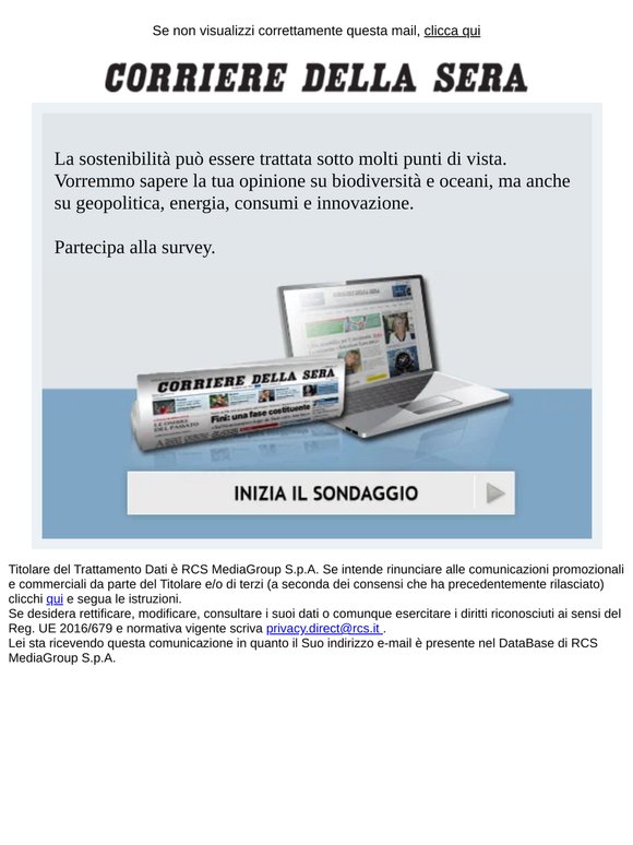 Sondaggio di Pianeta 2030 dedicato alla sostenibilità ambientale