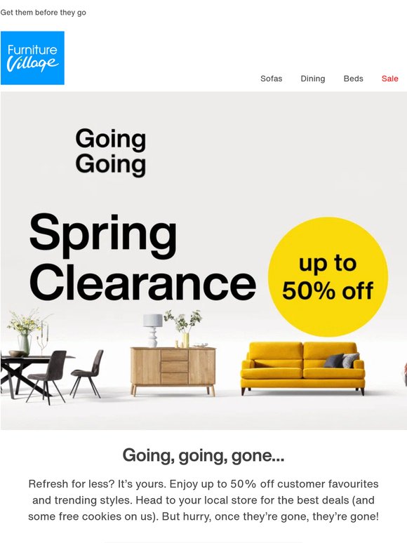 Up to 50% off Clearance! 🛋️