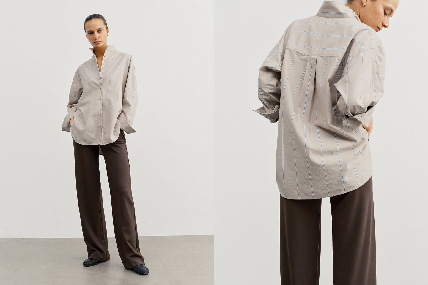 A soft, yarn-dyed cotton oxford that feels luxuriously lived-in.