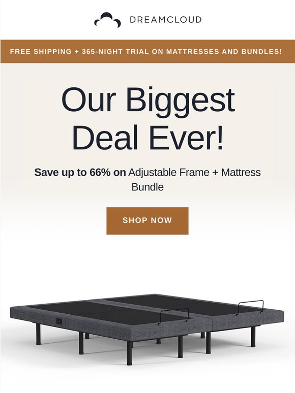 You’re in Control: Save up to 66% on Adjustable Comfort