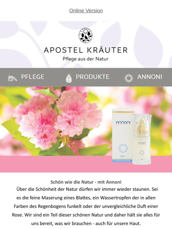 🌺 Schön wie die Natur - mit Annoni 10 % Rabatt