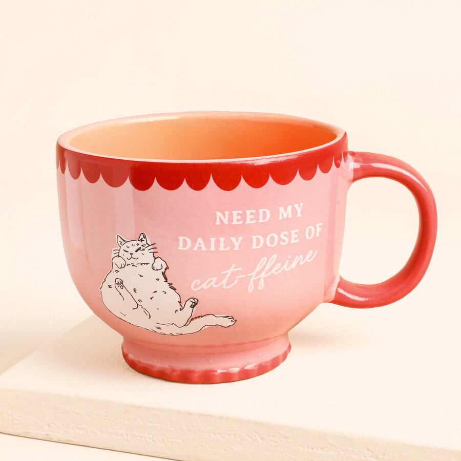 Image of Ceramic Daily Dose of Cat-ffeine Mug