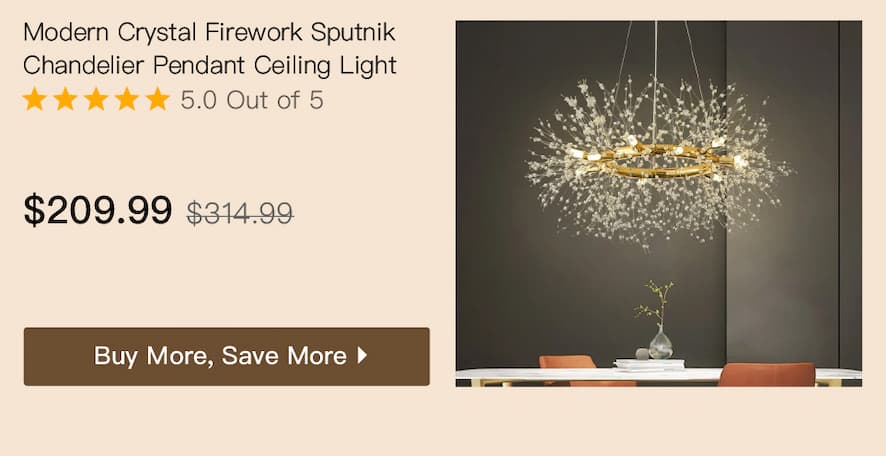 Modern Crystal Firework Sputnik Chandelier