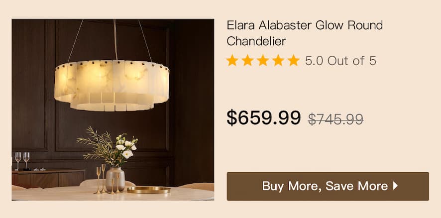 Elara Alabaster Glow Round Chandelier