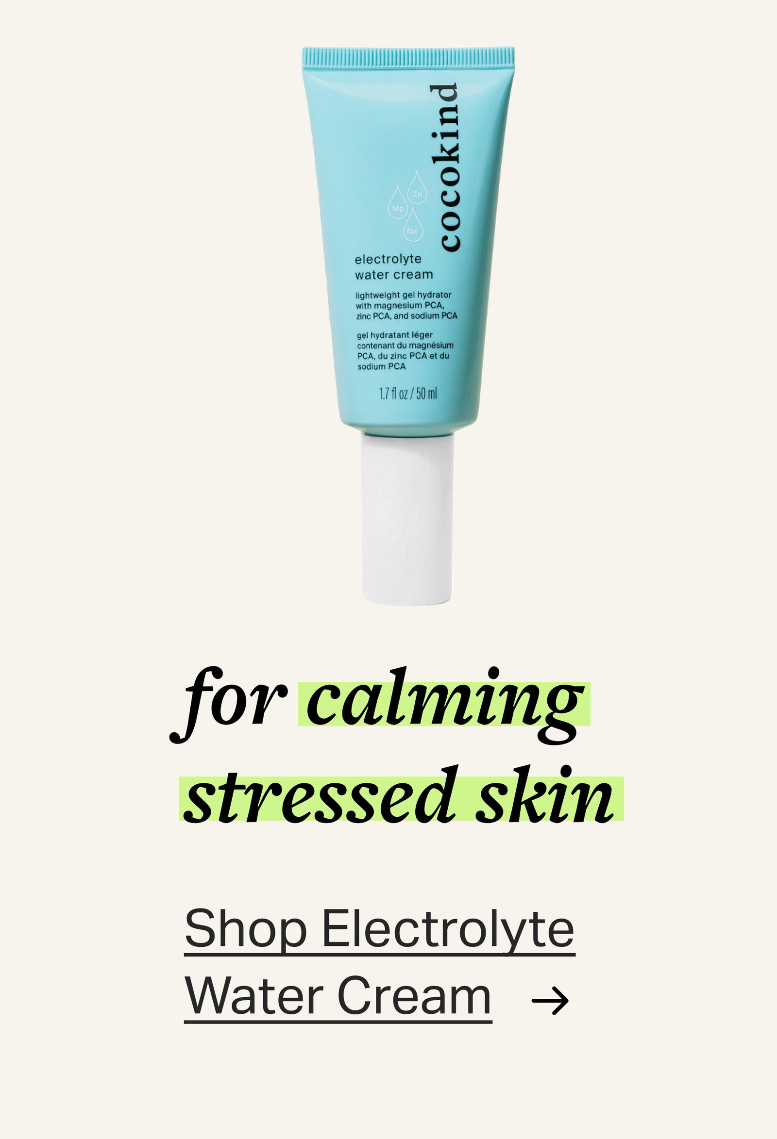 for calming stressed skin Shop Electrolyte Water Cream