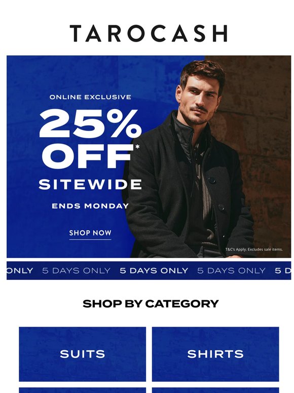 25% OFF SITEWIDE*