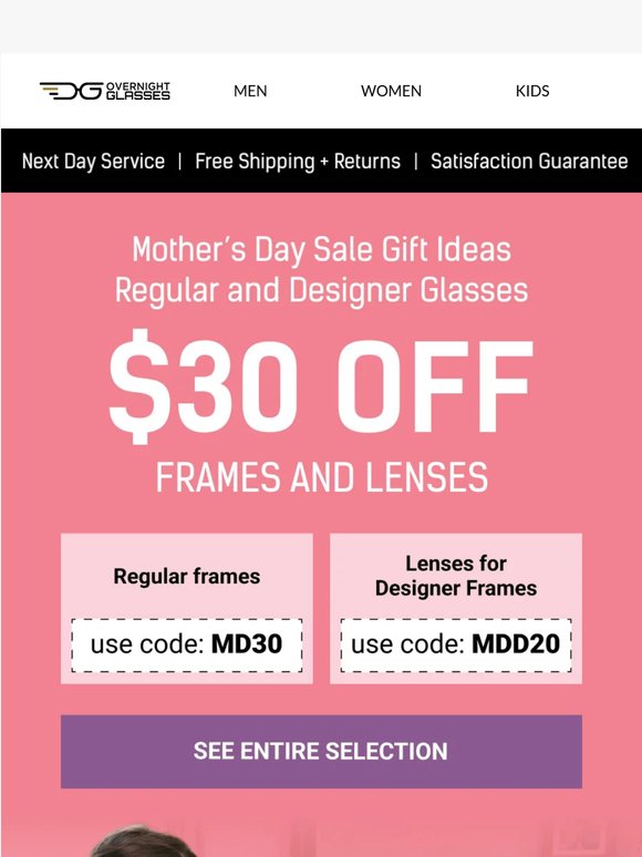 Inspired gifts for Mother’s Day and you save $30