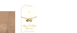 'Happy Birthday' Waterproof Gold Charm Bracelet