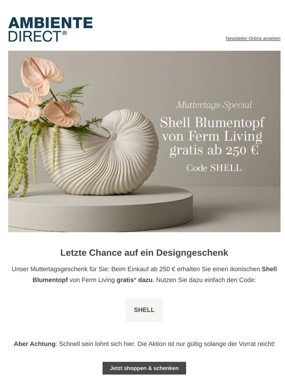 Zur Erinnerung: Heute noch gratis Blumentopf sichern!