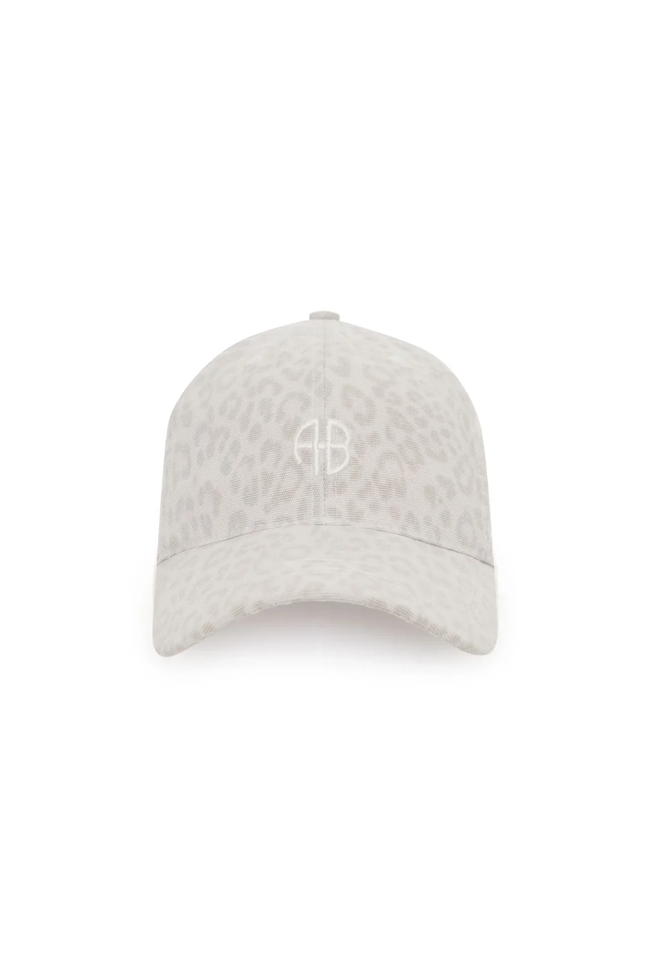 Image of Anine Bing Jeremy Baseball Cap AB Washed White Leopard