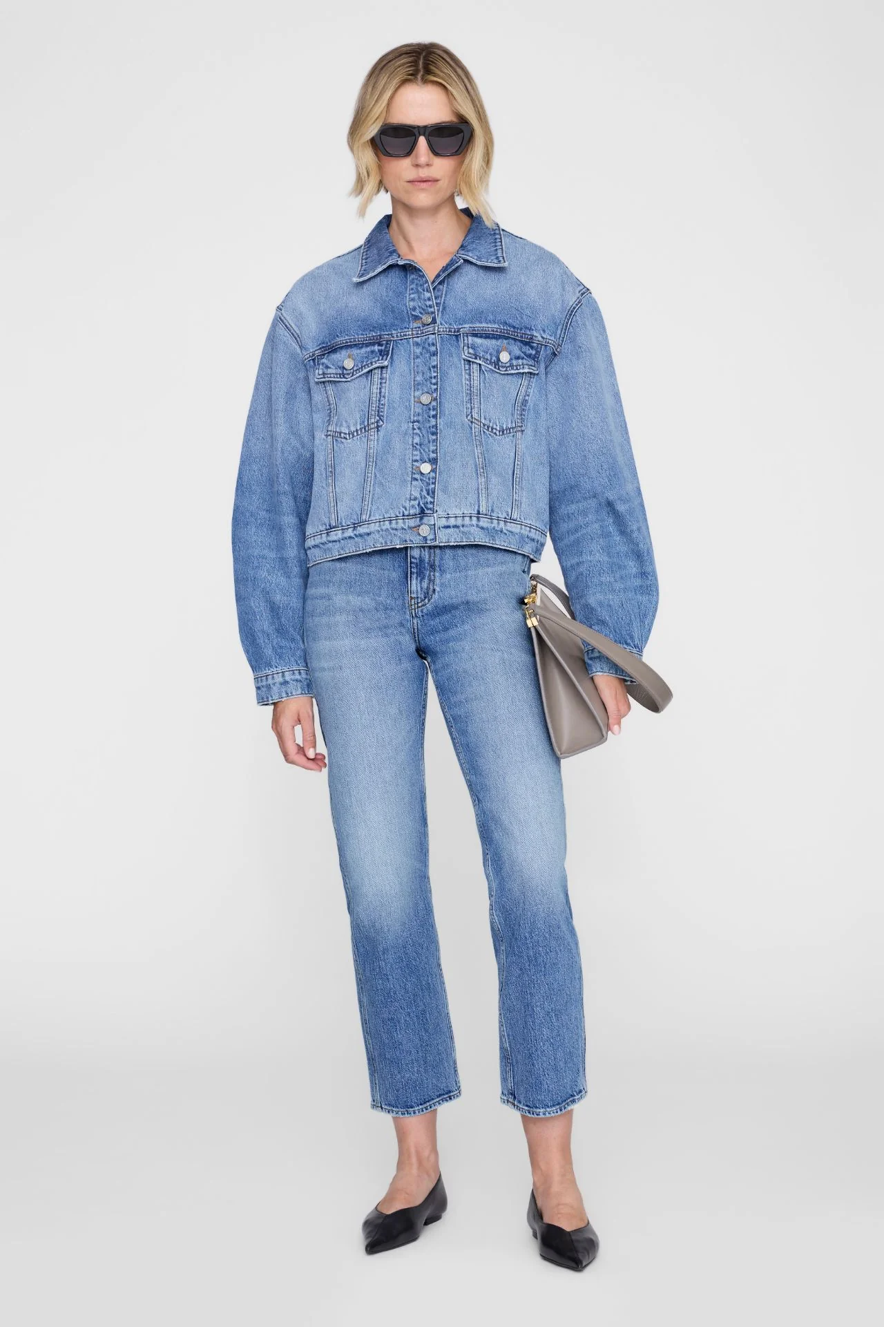 Image of Anine Bing Quincy Jacket Cascade Blue