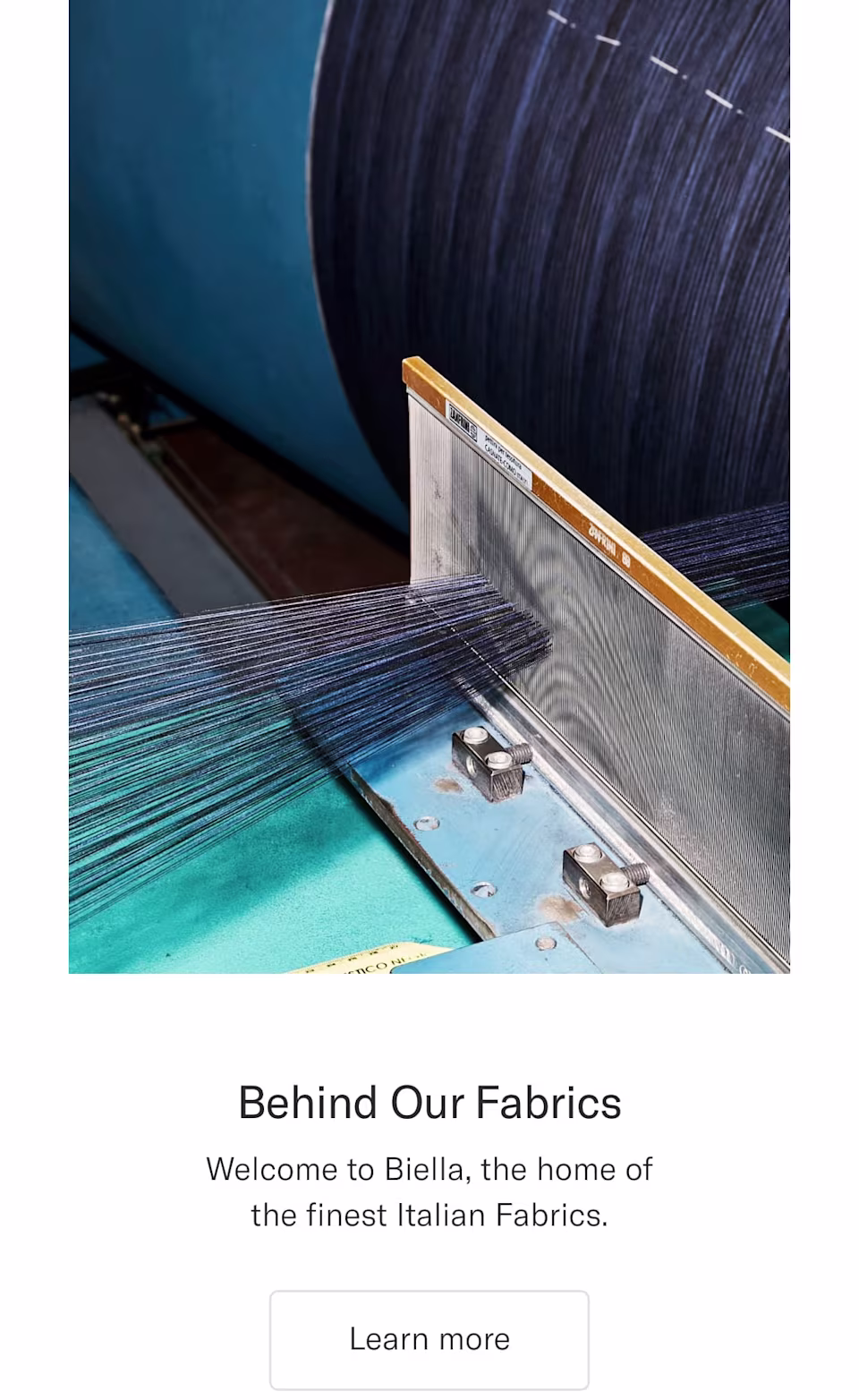 Behind our fabrics