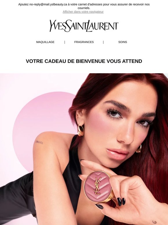 Votre premier coup de cœur YSL vous attend. Profitez de notre offre de bienvenue.
