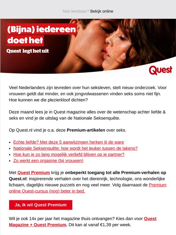 Lees alles over seks met Quest Premium