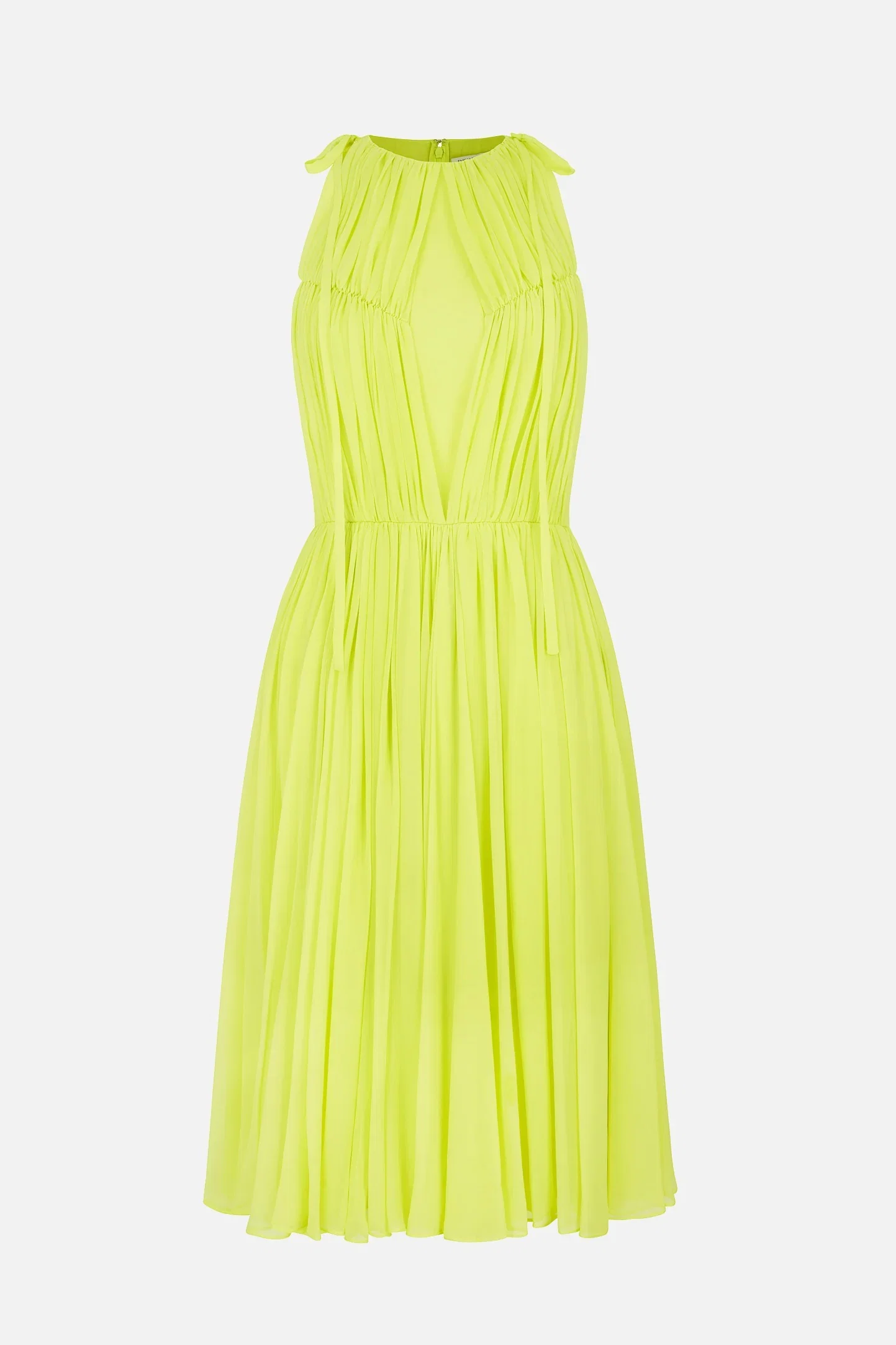 Image of Wilson Dress In Lime Chiffon Crepe