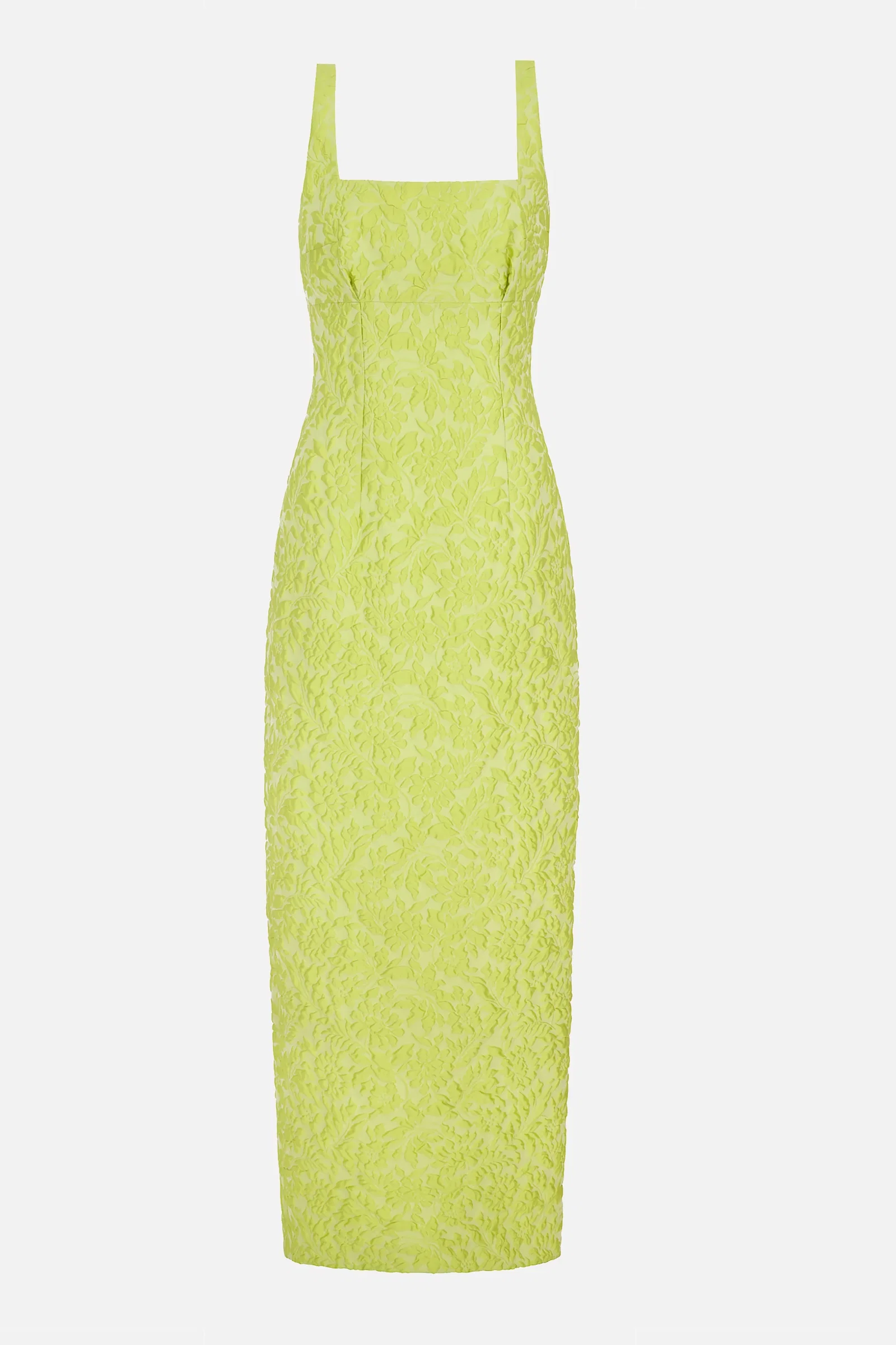 Image of Micheline Dress in Lime Embossed Cloque