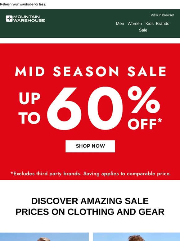 Mid Season Sale | Up to 60% Off