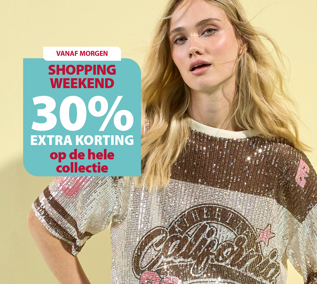 vanaf morgen: 30% extra korting