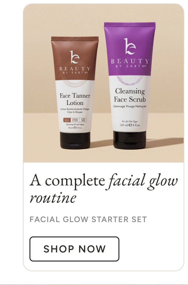 A complete facial glow routine. Shop now.